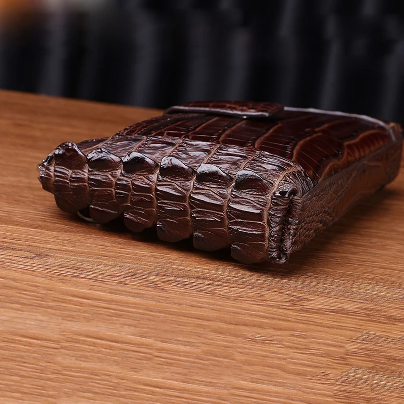 Real Cowhide Crocodile pattern High quality men\'s large clutch bag business leather bag fashion large capacity leather wallet