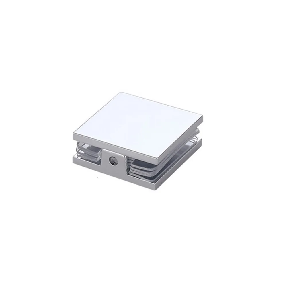 Glass Panel Hardware U-Clamp For Tempered Glass Easy Installation Clamps Long-lasting Performance Bathroom Renovation