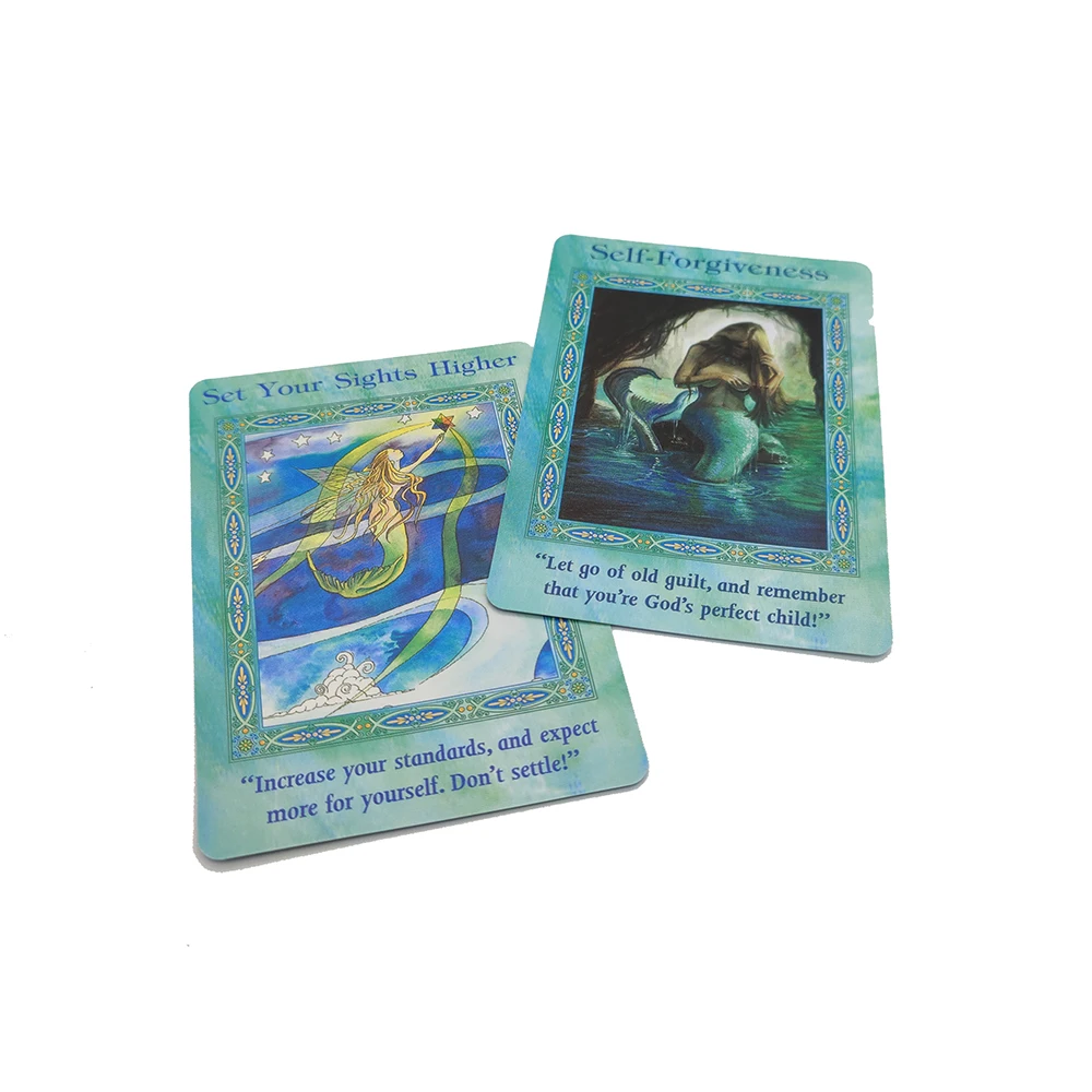 2023 Doreen Virtue Magical Mermaids and Dolphin Oracle Cards: A 44-Card Deck and PDF Guidebook