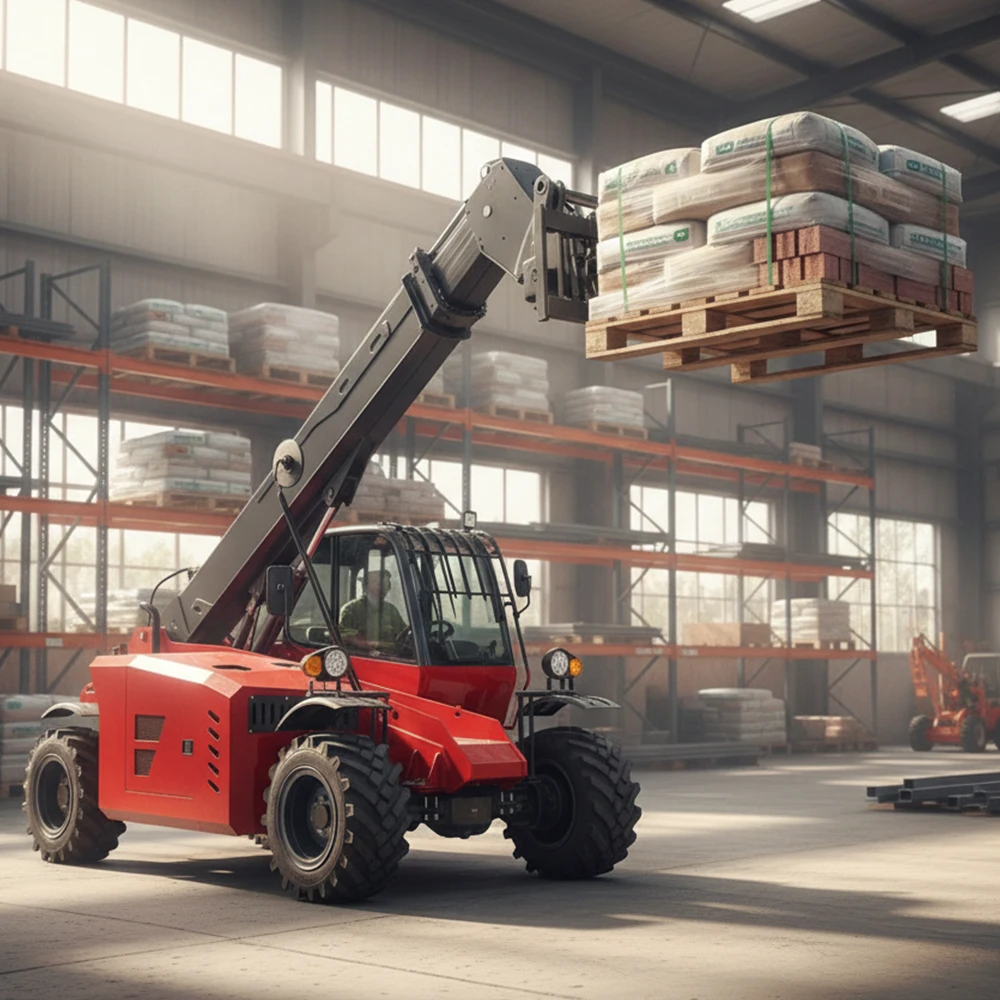 Mobile Large Telescopic Material Handler All-terrain Telescopic Boom Rotary Forklift Telescopic Handler