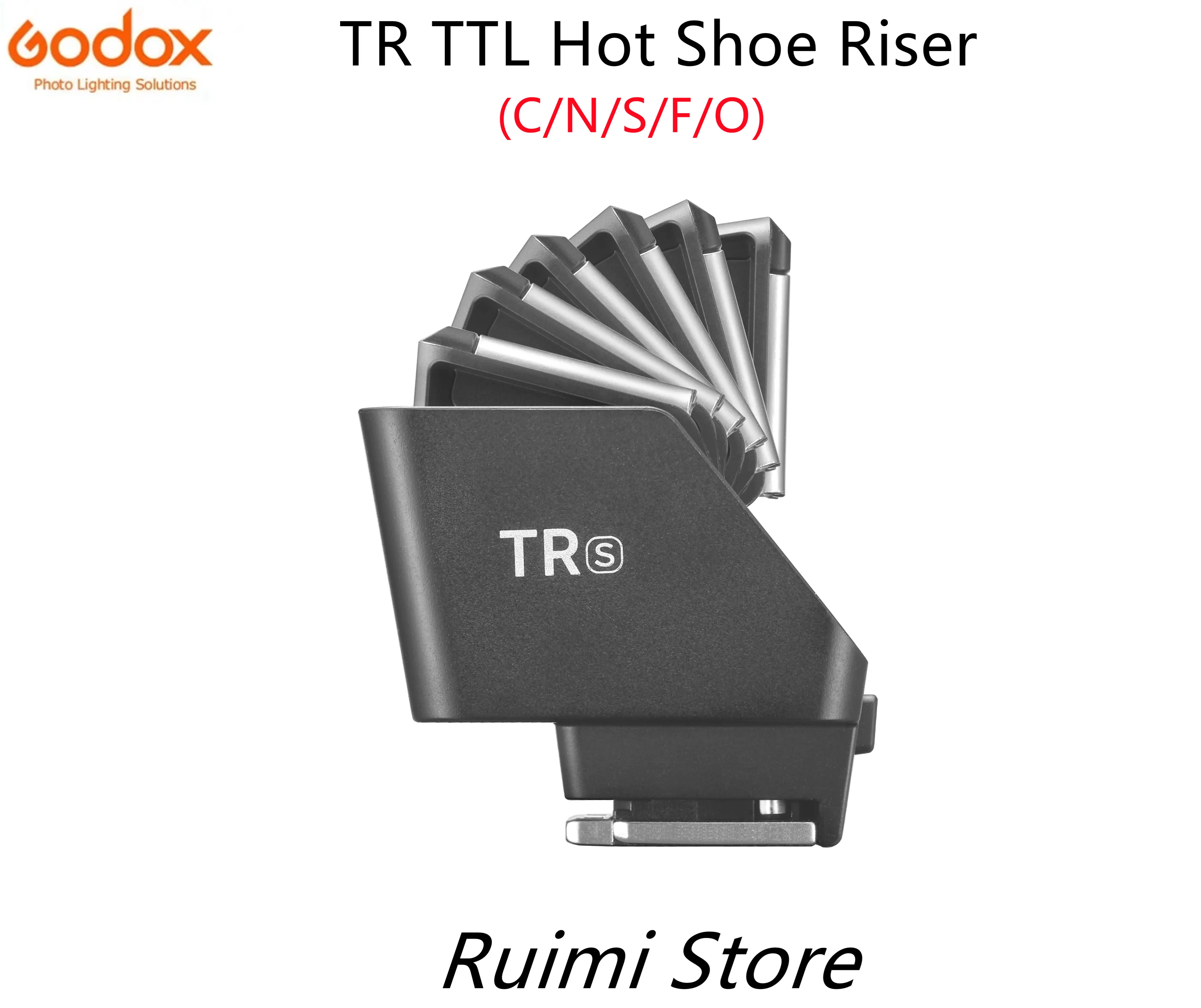 Godox Hot Shoe Riser TR TTL / FS-R Compatible con los sistemas Canon E-TTL II, Nikon i-TTL, Sony, Fujifilm OM TTL para Godox iT20 iT22