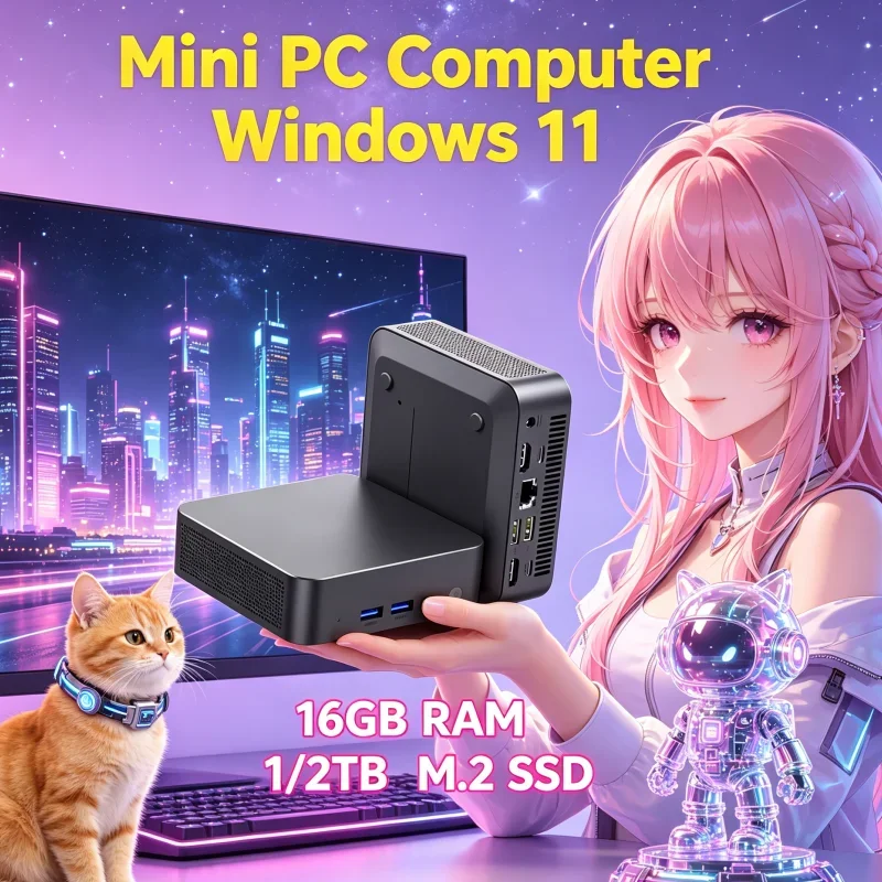 

Core I3 6100 MINI PC Windows 11 Pro 32GB RAM 1TB 2TB SSD WIFI 6 BT5.2 4K HD Mini Gaming Office Study Pc With 3 Years Warranty
