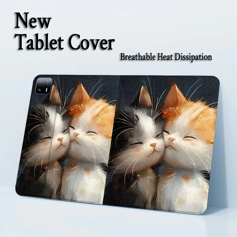 

Cute Pet Cat Art Cartoon Pattern For Xiaomi Redmi Pad 2 7 8 6 6S 5 4 SE Pro 8.8 11 8.7 11.2 12.4 Ultra Plus Max Tablet Case