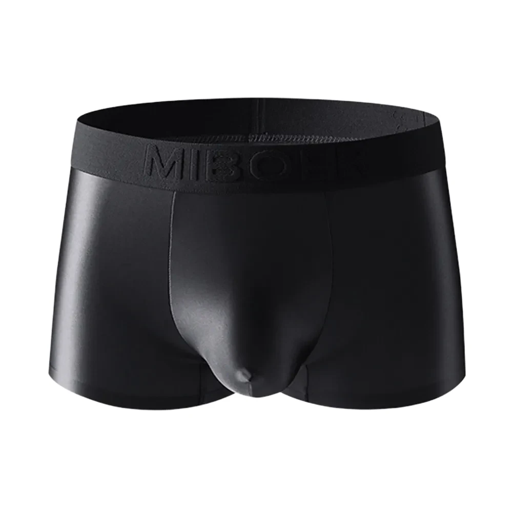 Ice Silk Low Rise Underpants Breathable Satin 20 Spandex 80 Polyamide Brand New Condition Breathable Fabric Daily Wear
