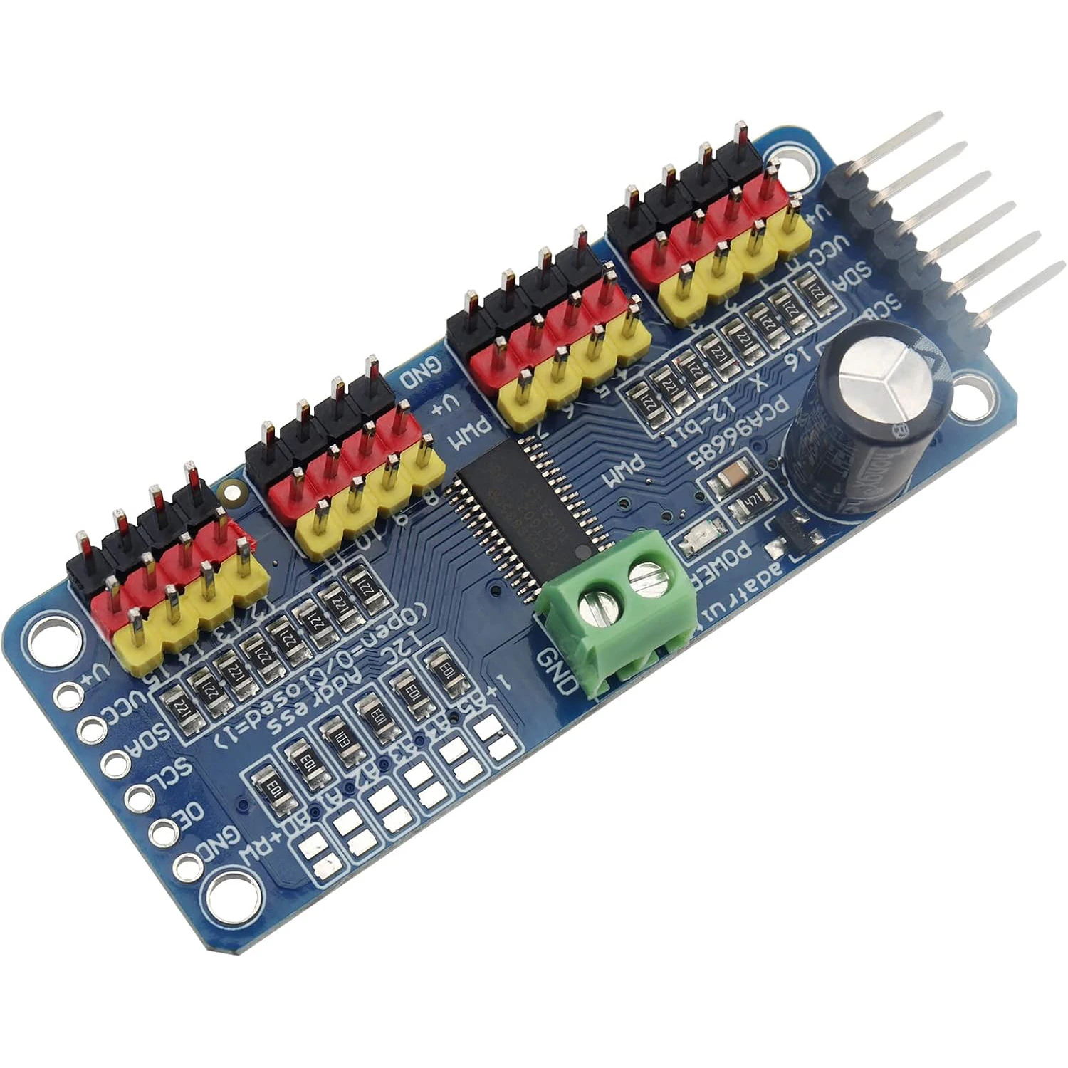 PCA9685 16 Channel 12 bit PWM Servo Motor Driver I2C IIC Module for MG90S SG90 MG995 for Arduino Raspberry