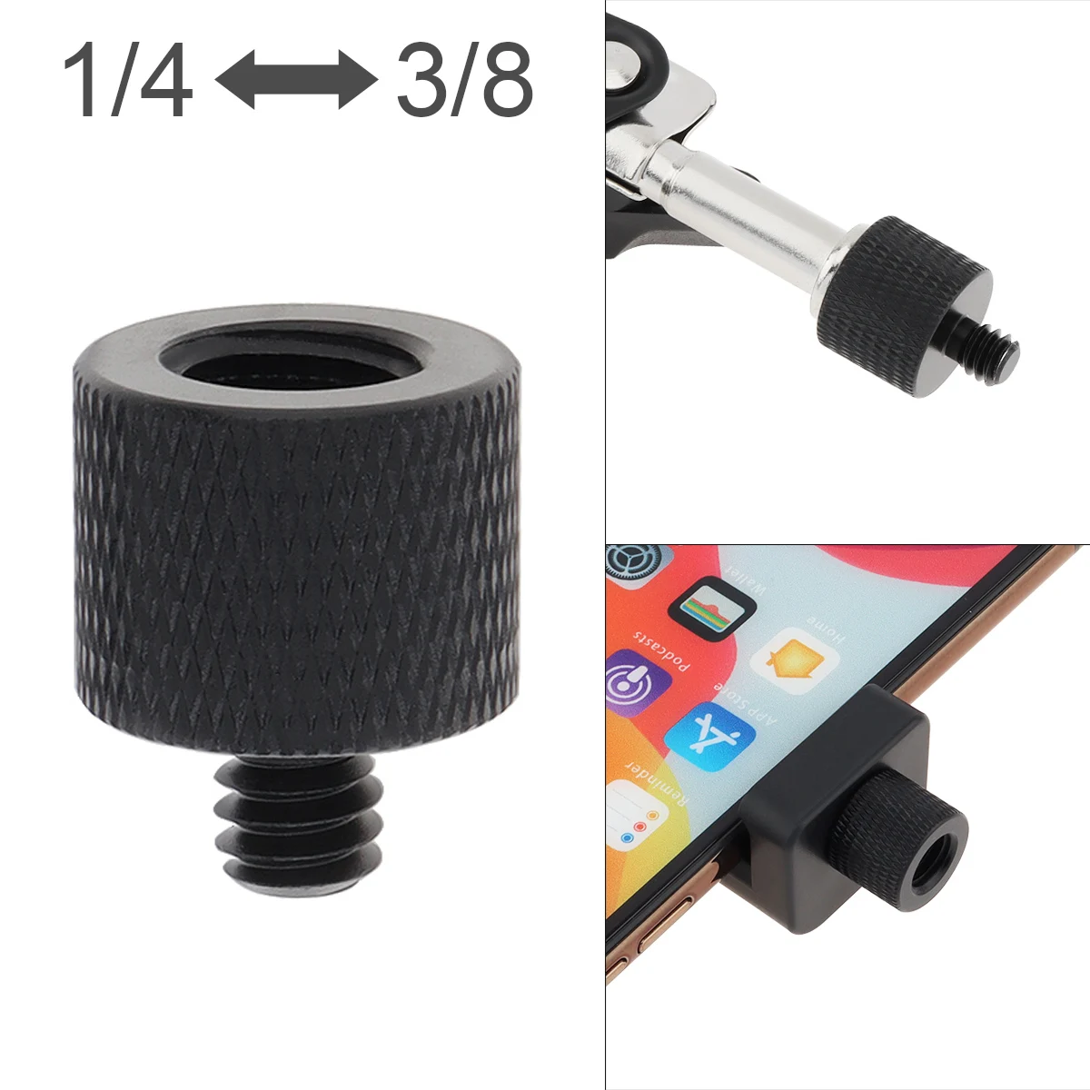 1/4-Inch Male to 3/8-Inch Female Precision Screw Adapter for Tripod Accessories Holder Camera Mount Bracket Mount Screw