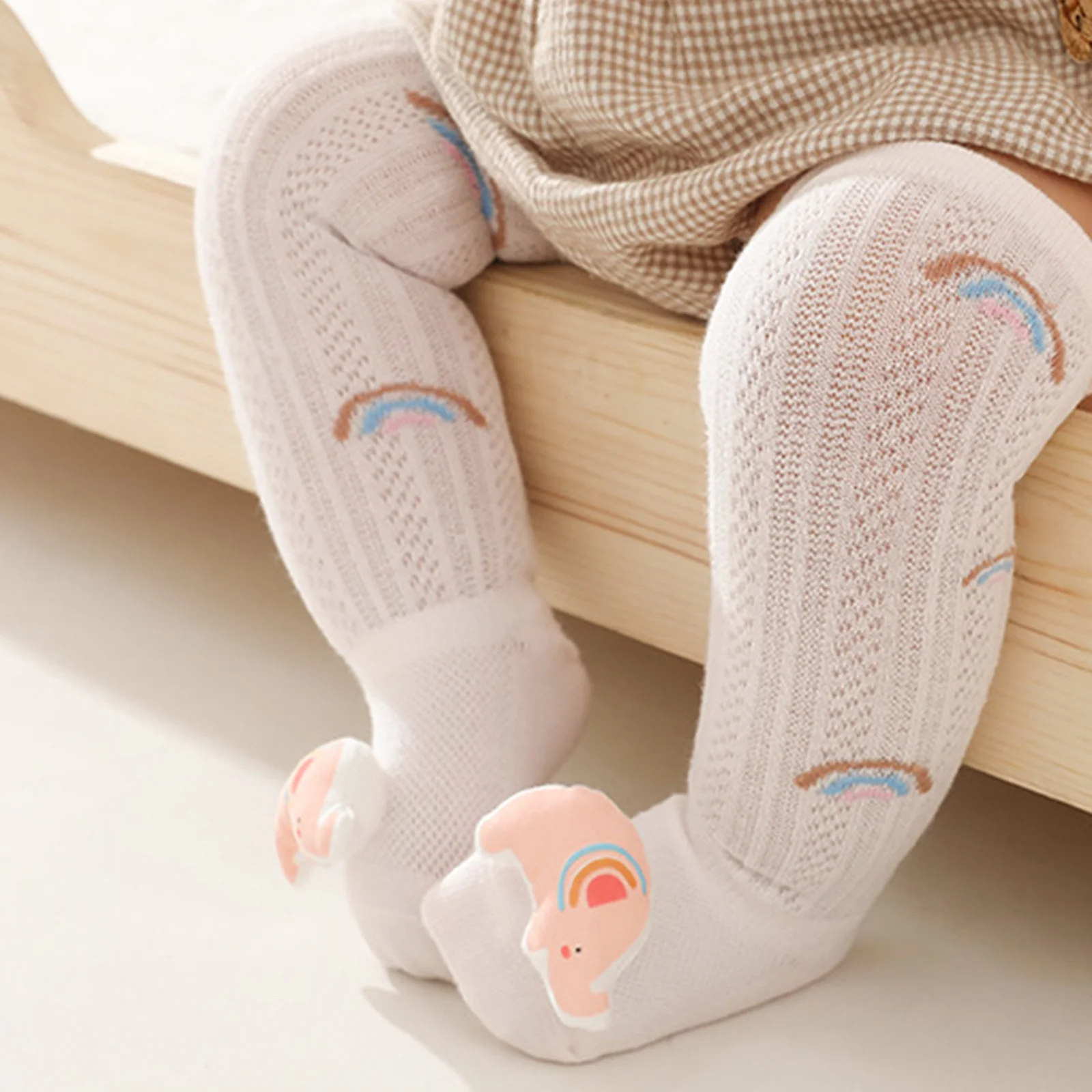 

1Pair Baby Breathable Anti-Mosquito Cotton Socks Infant Thin Comfortable Lightweight Lovely Baby Mesh Socks Children Spring
