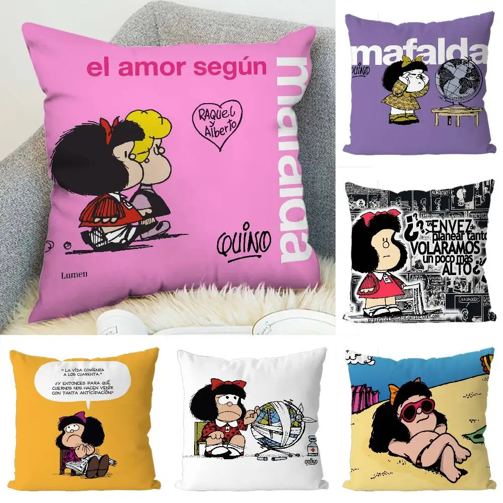 

Mafalda Pillow Case Luxury Double-sided For Car Pillows 45x45 Cushions Cover Home And Decoration Sofa Pillowcase 50x50