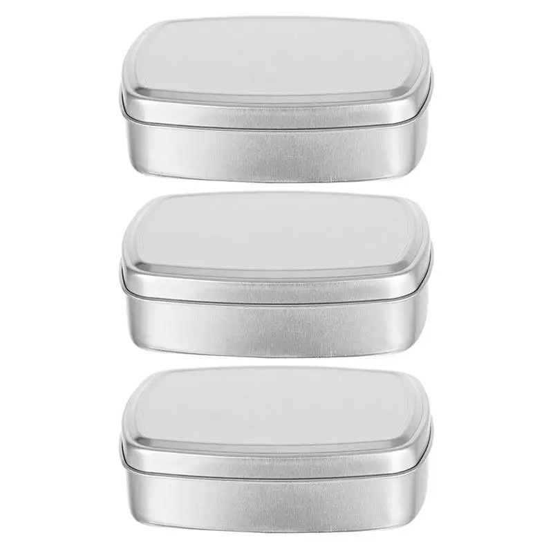 

3Pcs Cute For Soap Holderes Metal Tin Box Rectangular Metal Tin Containers Aluminium Tin Box Tinplate Box Coffee Tin Box Cute