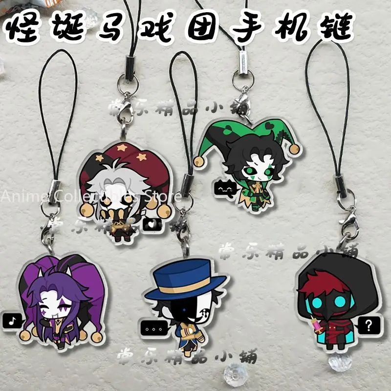 

Anime The Freak Circus‌ Pierrot Phone Harlequin‌ Rope Chain Cosplay Backpack Ornament Pendant Birthday Gifts Boys Girls
