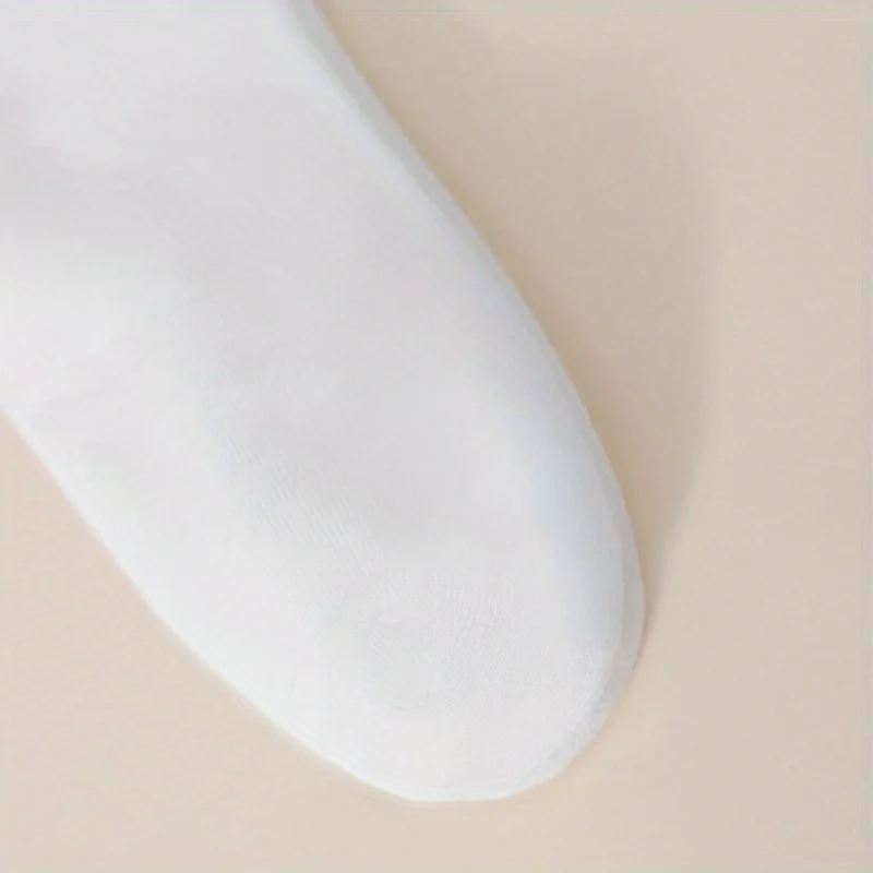 4 시즌 여성의 세련된 디즈니 귀여운 만화 애니메이션 미키 마우스 다목적 편안한 캐주얼 흰색 스타킹 5 쌍