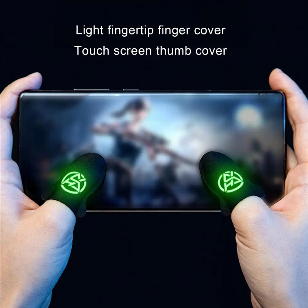 Useful Lightweight Luminous 0.3mm Ultra-thin Phone Game Controller Finger Gloves Gaming Finger Covers Touch Screen