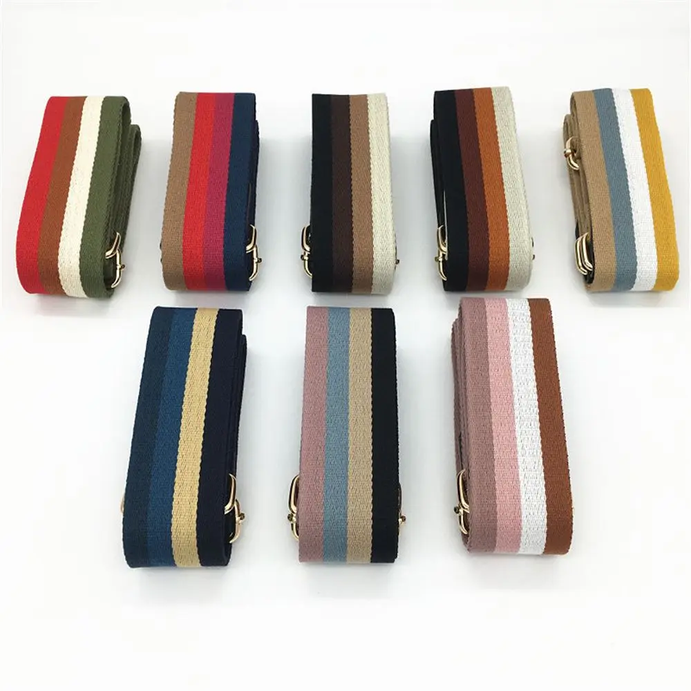 Adjustable Stripe Crossbody Wide Shoulder Bag Strap Belt WIth Metal Button Replacement Handbag Handle Bag Accessories