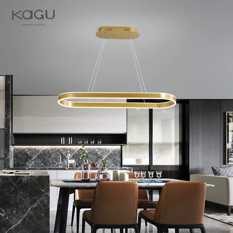 TechHPNordic Modern LED Restaurant Chandelier Aluminum Ceiling Chandelie For Kitchen Living Room