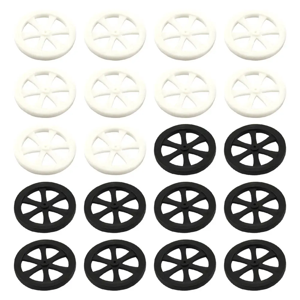 20pcs DIY Plastic Car Wheels for Kids – Smart Vehicle Toy Parts, Educational STEM Plaything Accessories