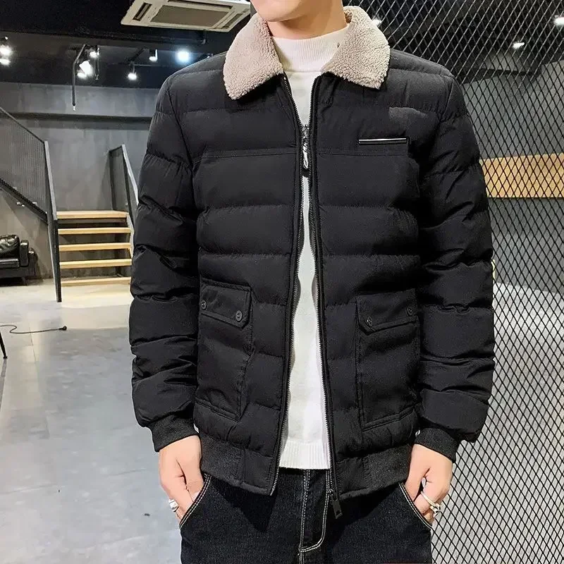 Men\'s Down Jacket Short Male Padded Coats Casual Padding in Promotion Parkas Cold Heavy Harajuku Fashion Quilted Winter 2024 Hot