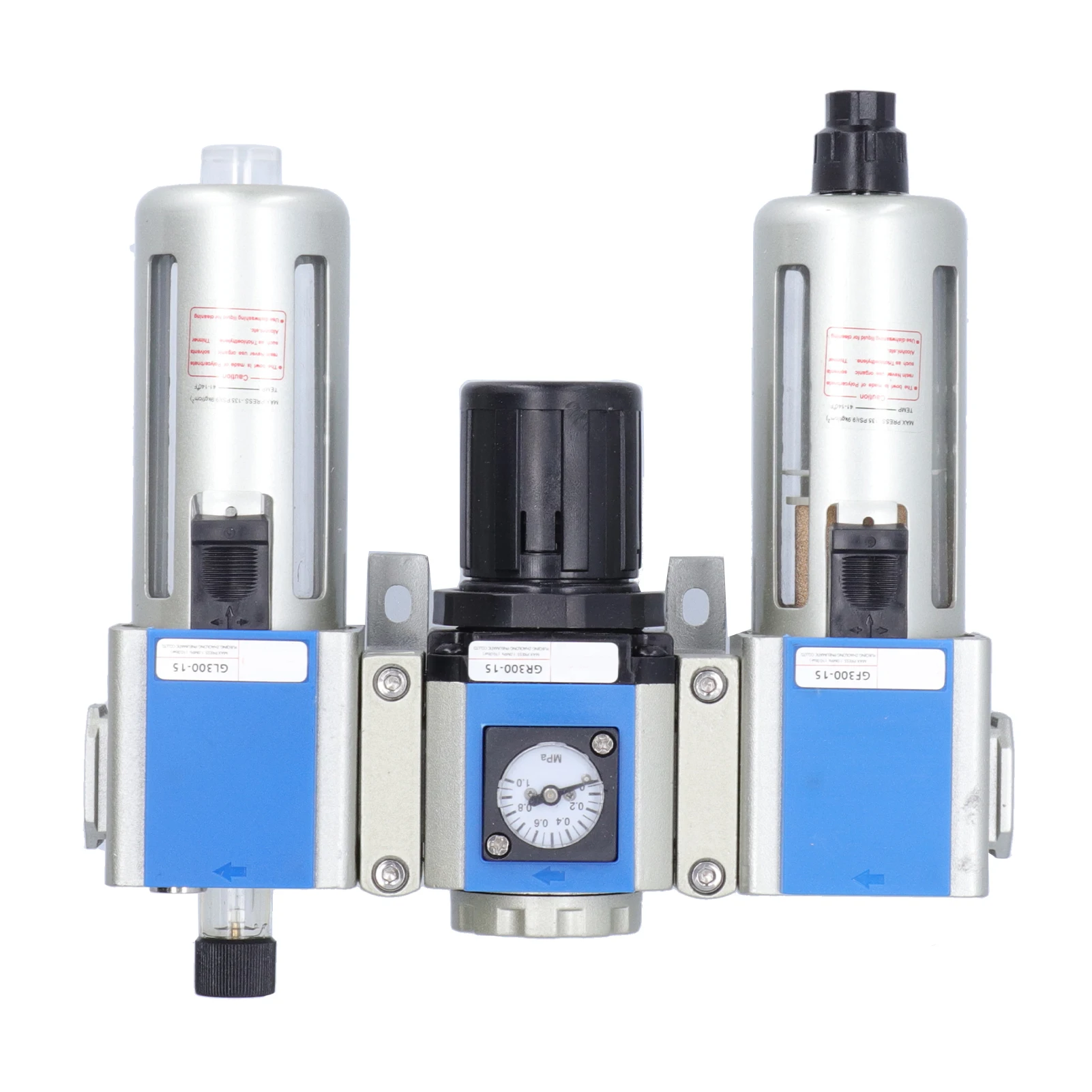 Air Pressure Regulator Pneumatic FRL Air Filter Pressure Regulator Compressor Treatment Lubricator PT 1/2 GC300-15 Pneumatic FRL