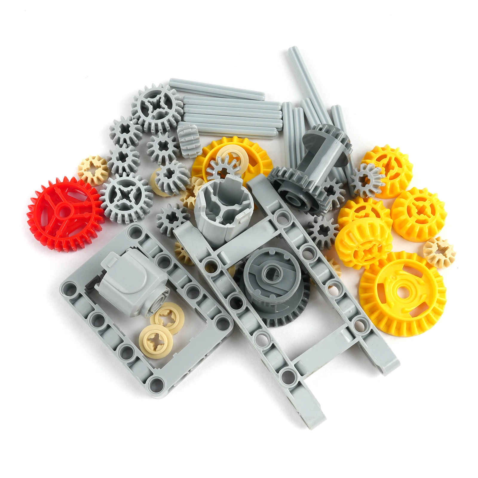 45PCS MOC 9in1 Versatile Differential Gear Set Technical Parts Frame Gears Shaft Hole Arm Building Blocks Compatible Major Brand