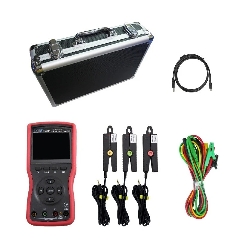 ETCR4300/4320 Three-clamp Digital Phase Voltammeter 600A High Current Phase Sequence Power Tester