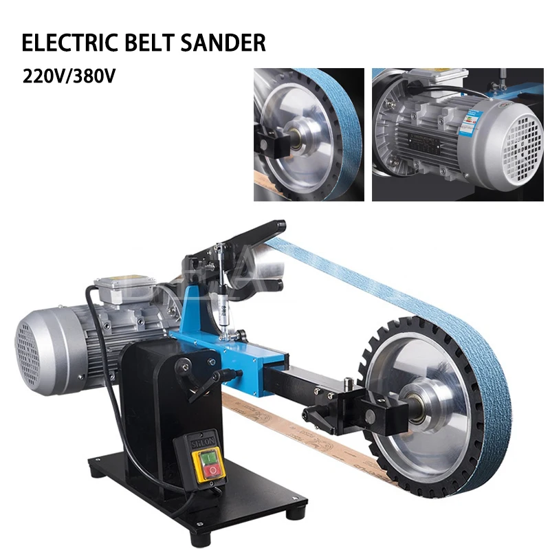 

2.2kw Vertical and Horizontal Belt Sanding Machine Industrial Metal Polisher Lathe Polisher Sharpener Polishing Grinding Machine