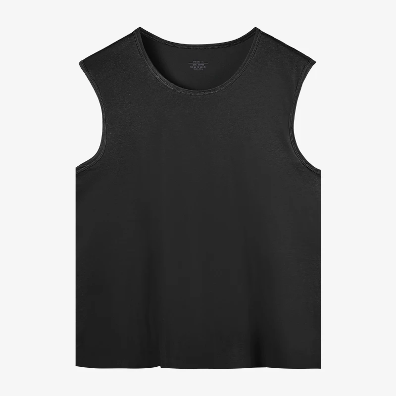 قطعة واحدة من سترة الرجال المصنوعة من القطن الخالص تسمح بمرور الهواء ونحيفة للأحداث الرياضية للشباب وقميص داخلي فضفاض للصيف ورقيق #5