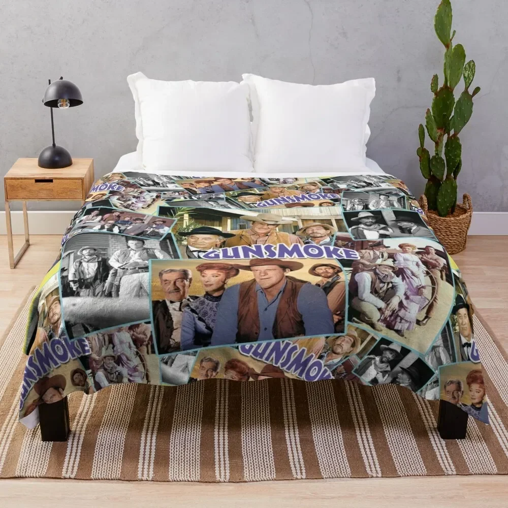 Gunsmoke, smoking guns Throw Blanket Weighted Multi-Purpose Blankets