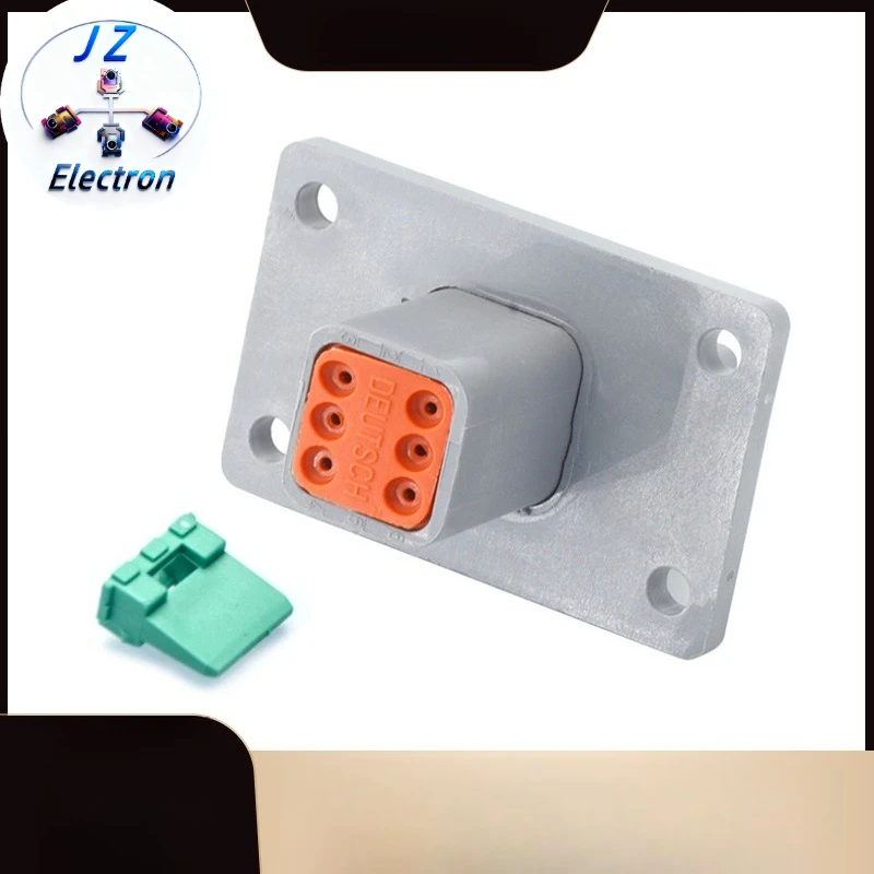 10PCS/SET DT04-6P-L012 Automobile 6-hole docking harness plug with flange