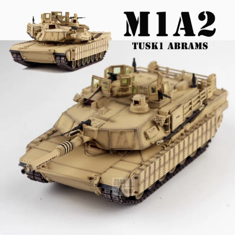 

1/72 Scale US M1A2 TUSK1 M1 Main Battle Tank Simulation Plastic Tracked Tank Model Static Display Collectible Toy Gift Souvenir