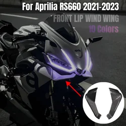 RS660 Motorcycle Accessories Front Lip Wind Wing Cover Cone Aerodynamics Fairing Winglets For Aprilia RS 660 2020 2021 2022 2023