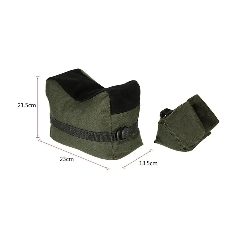 Borsa anteriore e posteriore supporto per fucile Sandbag senza sabbia cecchino militare tiro al bersaglio supporto per pistola da caccia accessori 1 pz