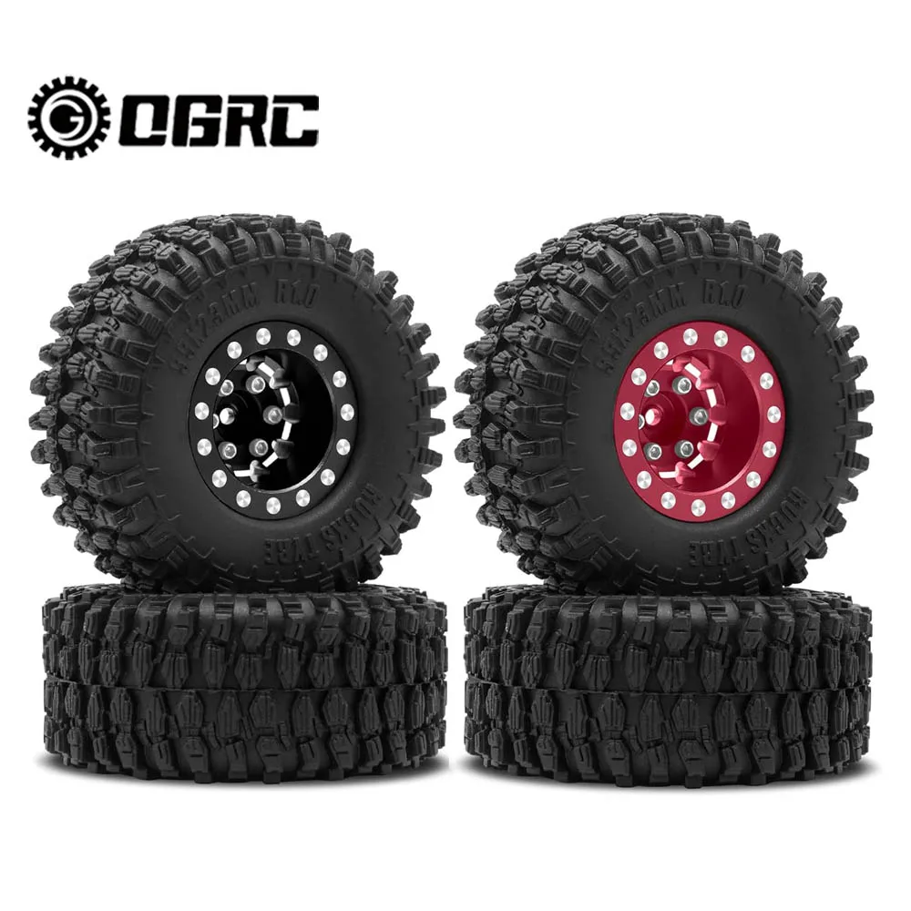 

OGRC 1.0 Wheels Deep Dish Rims Tires Sets for 1/24 Axial SCX24 Gladiator Bronco C10 JLU Deadbolt RC Crawler Upgrades Parts