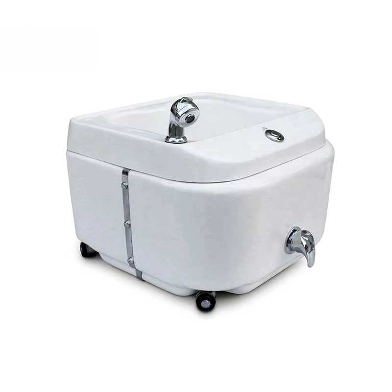 Wallybeauty Fiber Glass Pedicure White Sink Foot Massage Tub