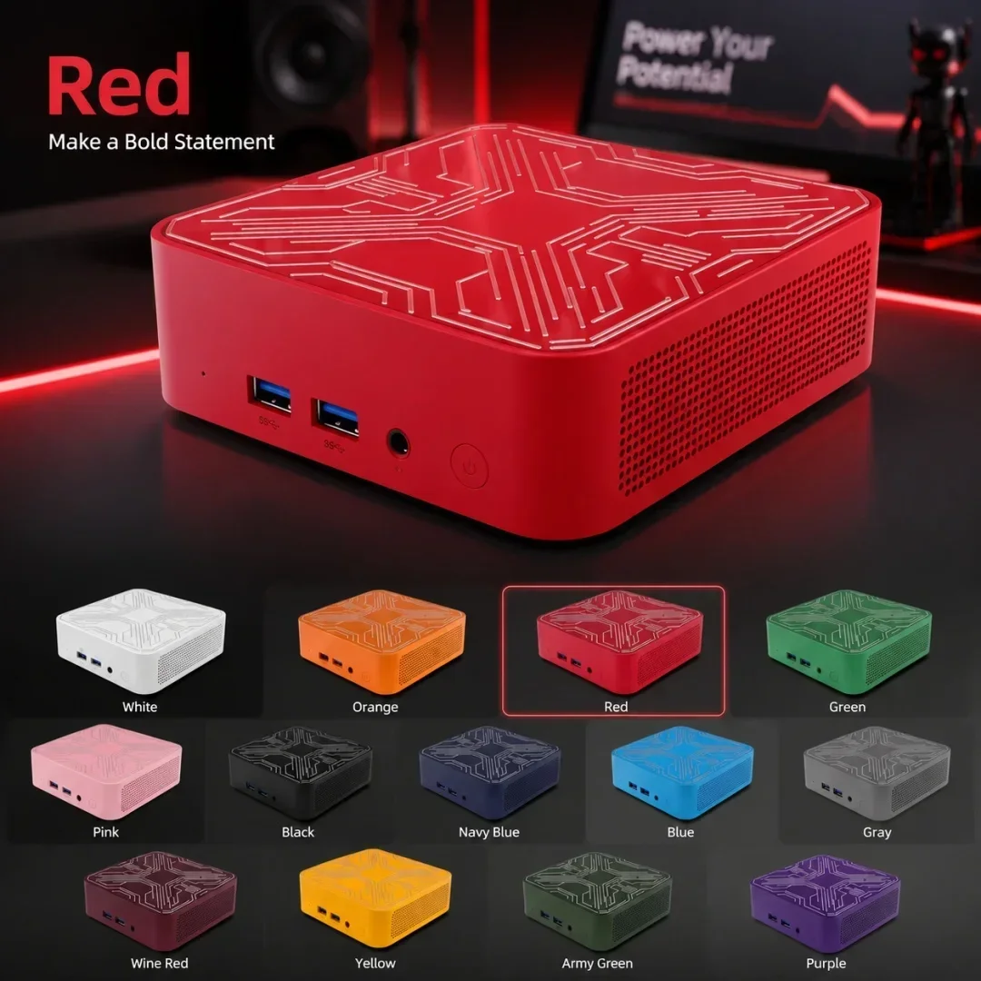 Intel I9‑10980HK Compact Mini PC Host Windows11 Mini Desktop Host 16GB RAM 1TB/2TB SSD WiFi6 BT5.2 4K For Home Office Daily Use