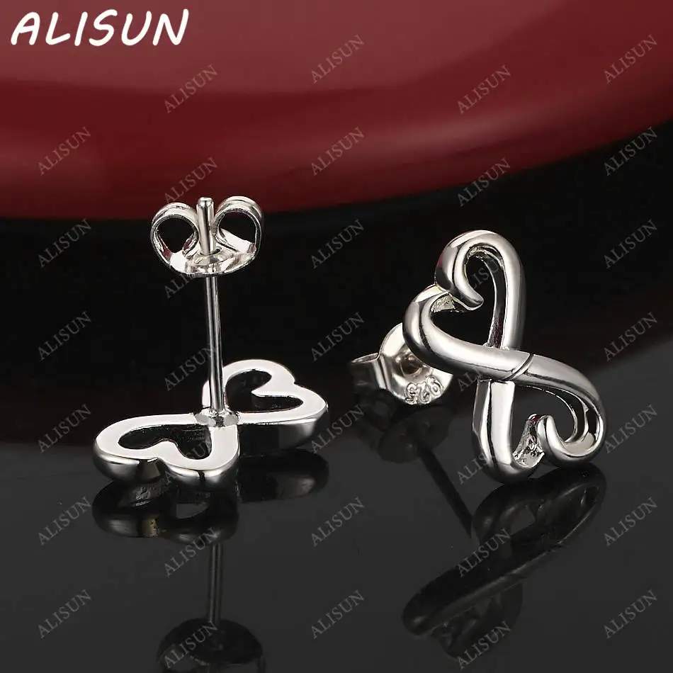 

ALISUN 925 Sterling Silver Earrings Stud Earrings For Women Fashion Jewelry Charm Grace Noble Wedding Accessories