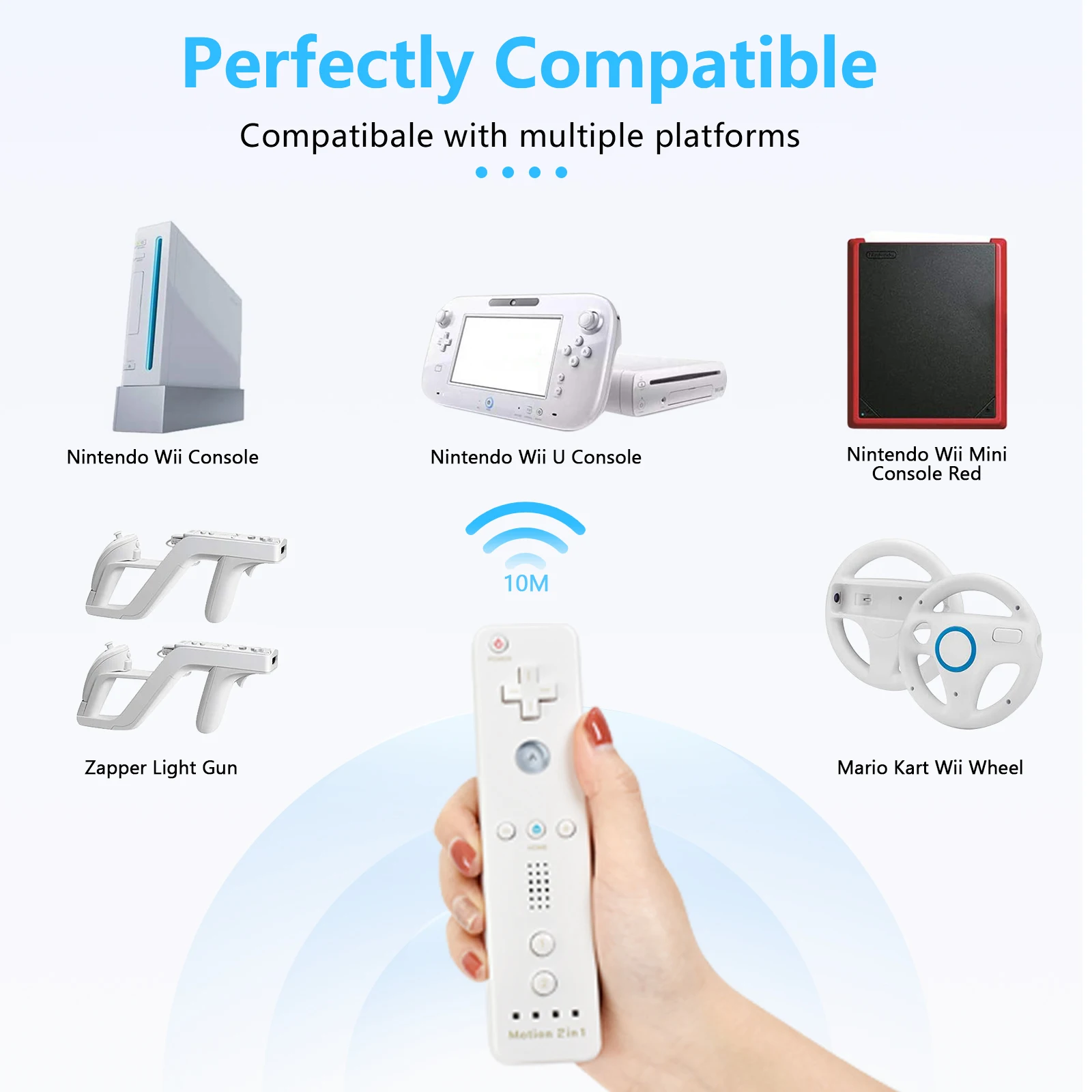 Built-in movimento mais controle remoto para nintendo wii controlador remoto nunchuck controlador sem fio gamepad controle