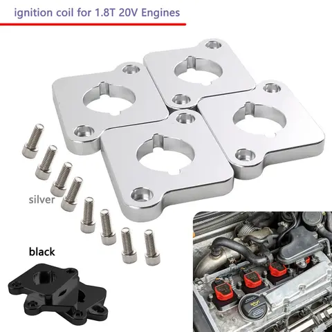빌렛 엔진 20v 1.8T ~ 2.0TFSI 코일팩 어댑터 플레이트 세트 VW Audi Golf Jetta A4 A6 TT 빌렛 엔진 20v 1.8T ~ 2.0TFSI 코일팩 어댑터 플레이트 세트 VW Audi Golf Jetta A4 A6 TT