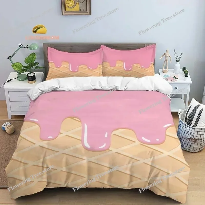 Dessert Cake Sheets Quilt Covers Bedding Dormitory Sheets Bedding Set Soft Warm Bedding Set 6