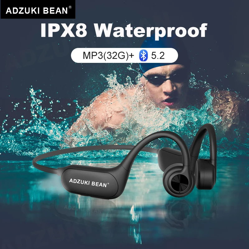 IPX8 Swimming Headphones P8 Bone Conduction Earphone Bluetooth IP68 Pool Wireless Headset MP3 32G Earbuds Waterproof