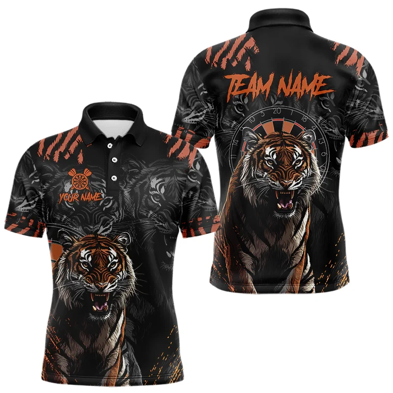 

Trendy Cool Darts Sports Short Sleeve Tops Free Custom Team Uniform Summer Loose Breathable Quick Drying Polo Shirt Oversize Top