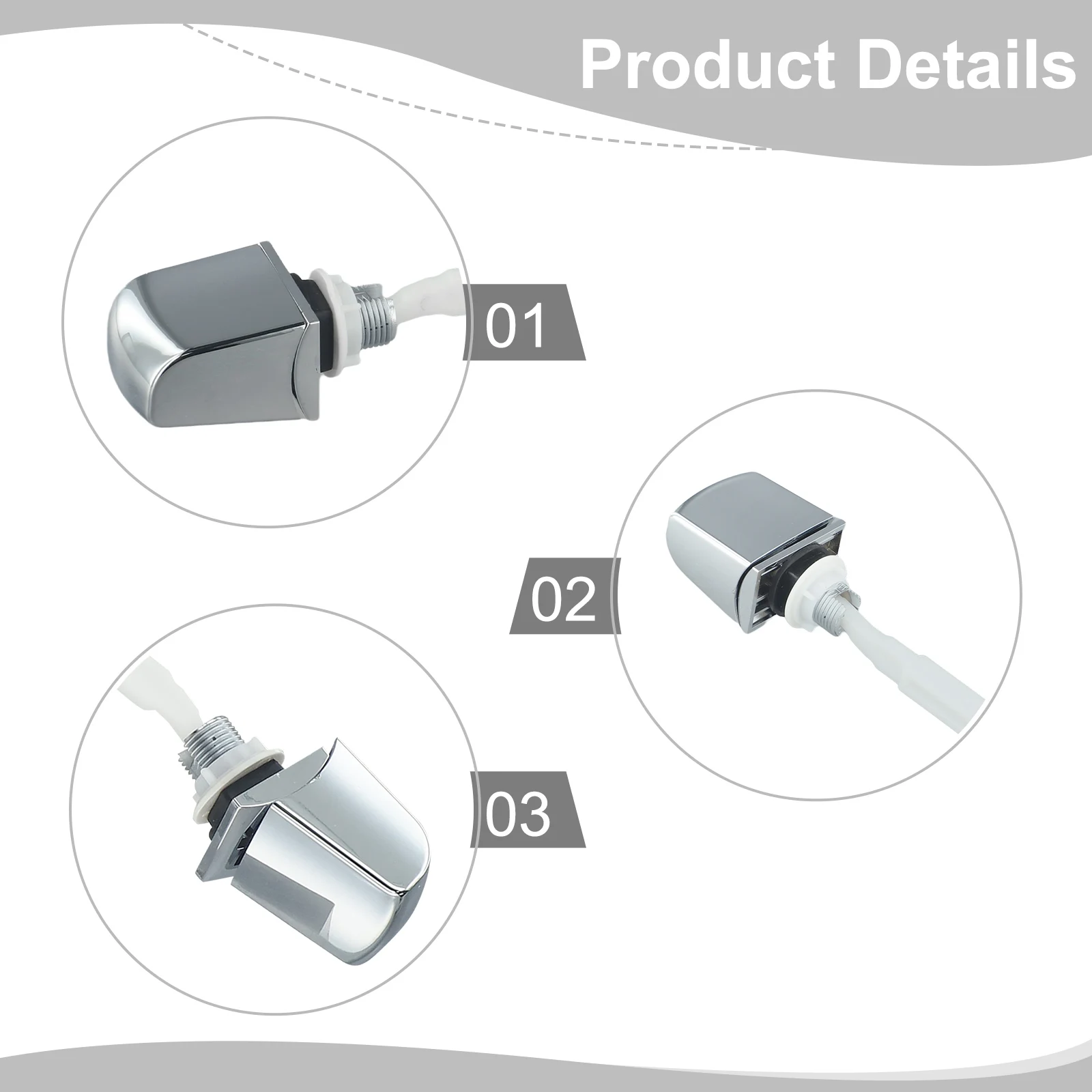 ABS Chrome Plating Single Button Sleek And Stylish Design Sturdy User-friendly Design Adding A Touch Of Elegance #3