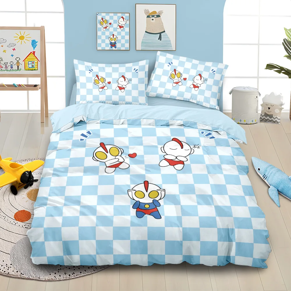 

Одеяло с изображением японского аниме U-Ultraman, пододеяльник, наволочка с 3D принтом, комплект постельного белья, пододеяльник для детей и мальчиков-подростков