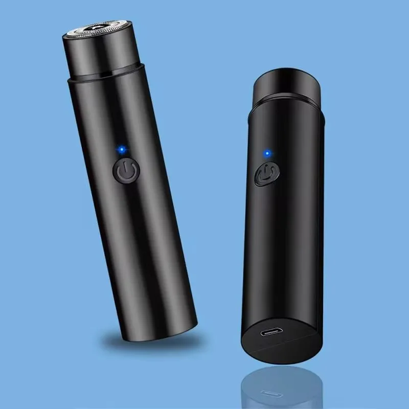 ماكينة حلاقة محمولة قابلة لإعادة الشحن عبر USB لا تسبب ضررًا للبشرة ماكينة حلاقة لحية الوجه ماكينة حلاقة كهربائية صغيرة للرجال