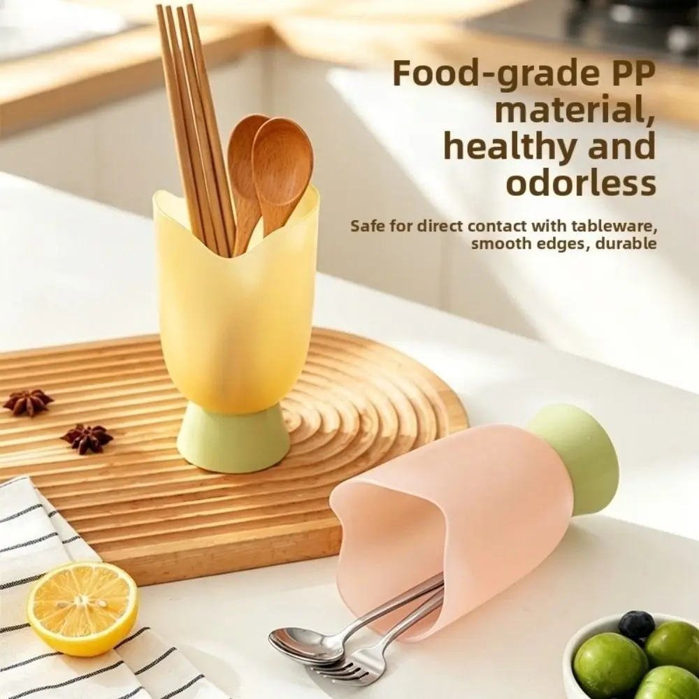 Spoon Stand Flower Tulip Chopstick Holder Cooking Tool Kitchenware Plastic Chopsticks Tube Fork Racks Separate Cutlery Organizer
