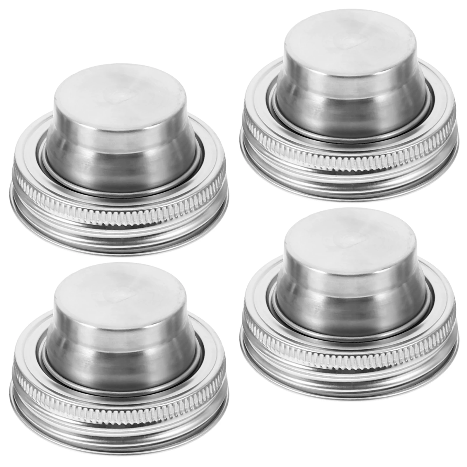 

4 Pcs Stainless Steel Mason Jar Lids Regular Mouth Shaker Mesh Cover Flour Spice Jars Coffee Salt Pepper Grinder Kit