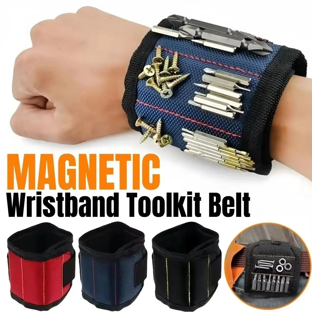 

Magnets Magnetic Wristband 3/5 Rows Adjustable Magnetic Arm Wristband Portable Lightweight Portable Tool Wrist Holder