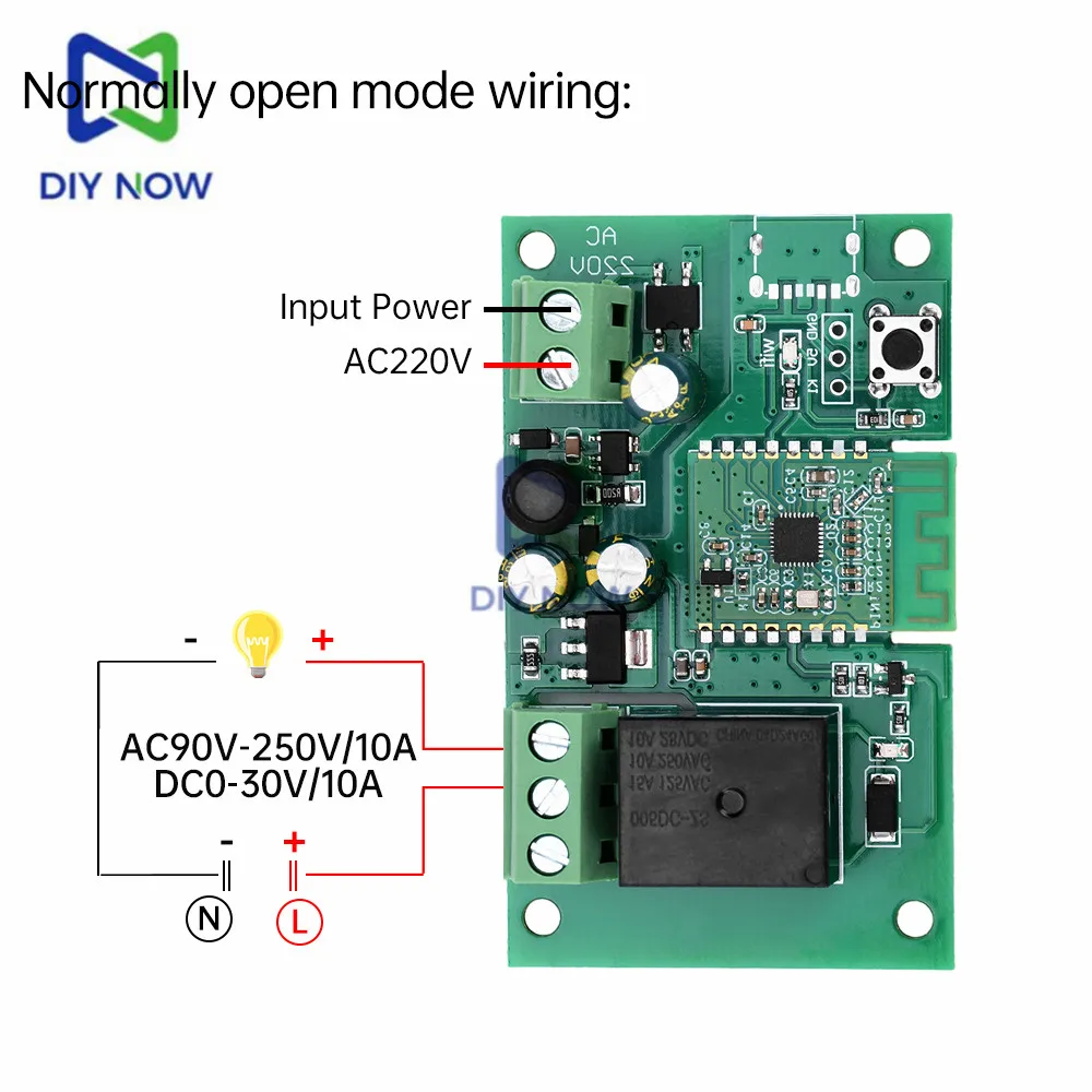 AC220V 1CH 2CH 3CH Bluetooth WIFI Smart Switch Relay Module Remote Control Switch Module EWL APP Connection