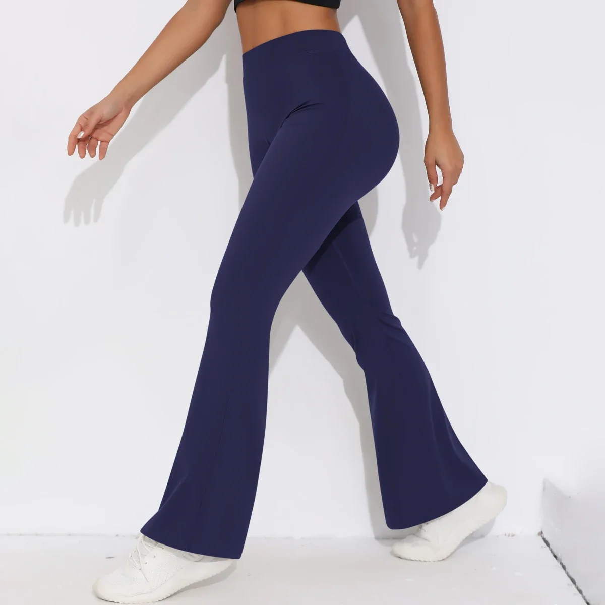 Leggings svasati da palestra con culo scrunch Leggings push up sexy con vita a V Leggings fianchi da donna Pantaloni da yoga con sensazione nuda Collant da allenamento