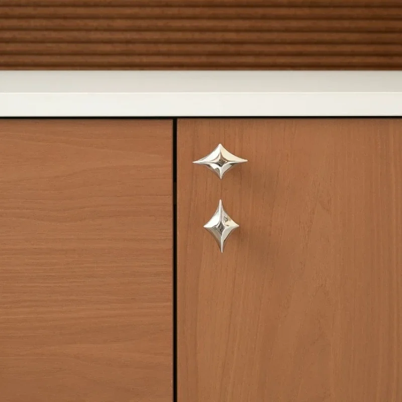 Creative Antique Wardrobe Pulls Unique Kitchen Cabinet Handles Star Shaped Drawer Knobs Zinc Alloy Cupboard Furniture Hardware