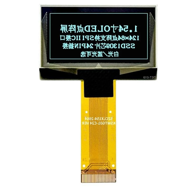Новый OLED-дисплейный модуль 2026 года с чипом SSD1309, 1.54