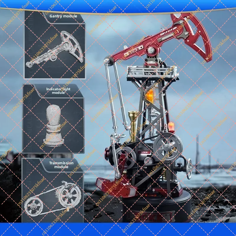 Industrial Steampunk Oil Rig Sculpture & Handmade Creative Gift